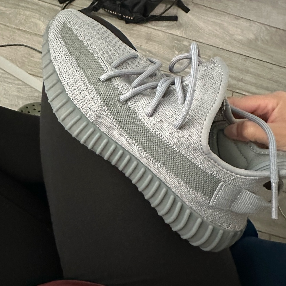 Yeezy Gray Athletic Shoes with Primeknit Upper and Boost Midsole
